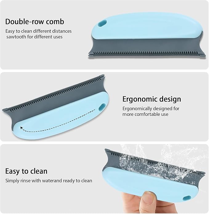 Pet Hair Remover, Portable Dog Cat Hair Remover, Lint Remover, Reusable Pet Hair Removal Tool, Lint Shaver Cleaner Pro, Carpet Scraper for Couch Furniture, Blanket, Clothing, Carpet, Rugs (9)