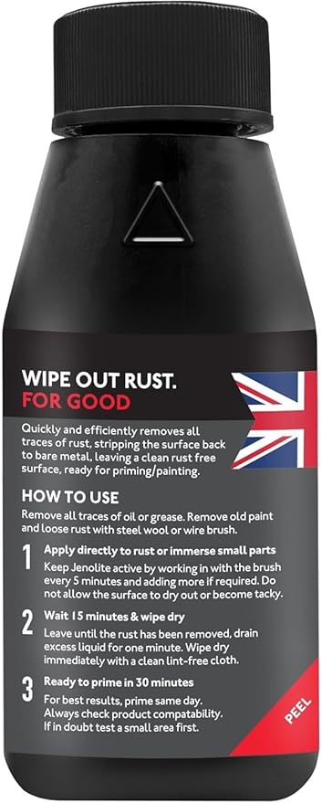 JENOLITE Rust Remover for Metal - Fast Acting No Drip Thick Liquid - Industrial Strength, Removes Rust Back to Bare Metal - 5oz (150ml)