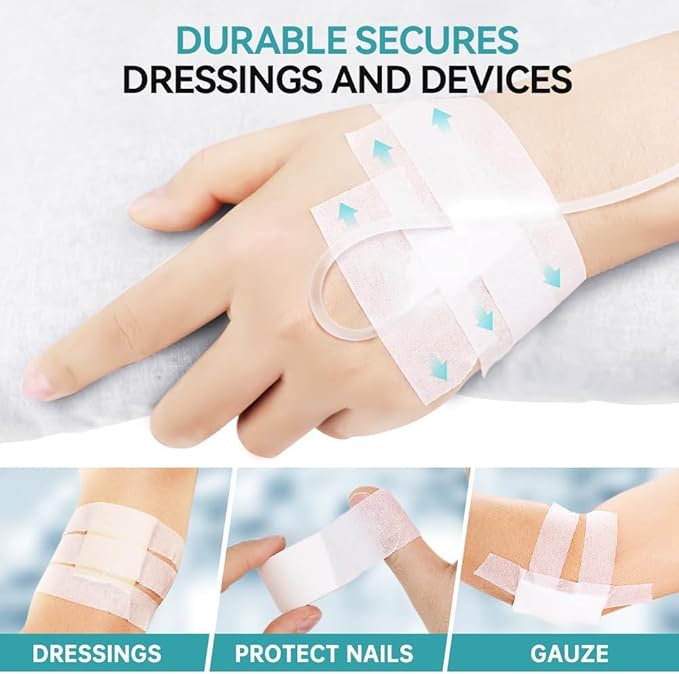 Dimora Paper Medical Tape 16 Rolls- Hypoallergenic White Surgical Tape for Sensitive Skin，Breathable First Aid Wound Tape with Pain-Free Removal，Secures Dressing and Medical Devices -1" x 10 Yards