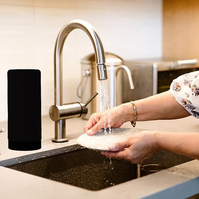 Soap Dispenser,Dish Soap Holder for Kitchen Sink 8 oz Round Refillable Foaming Soaps Dispenser Shampoo and Conditioner Bottles Watertight Silicone Squeeze Bottle for Bathroom Black