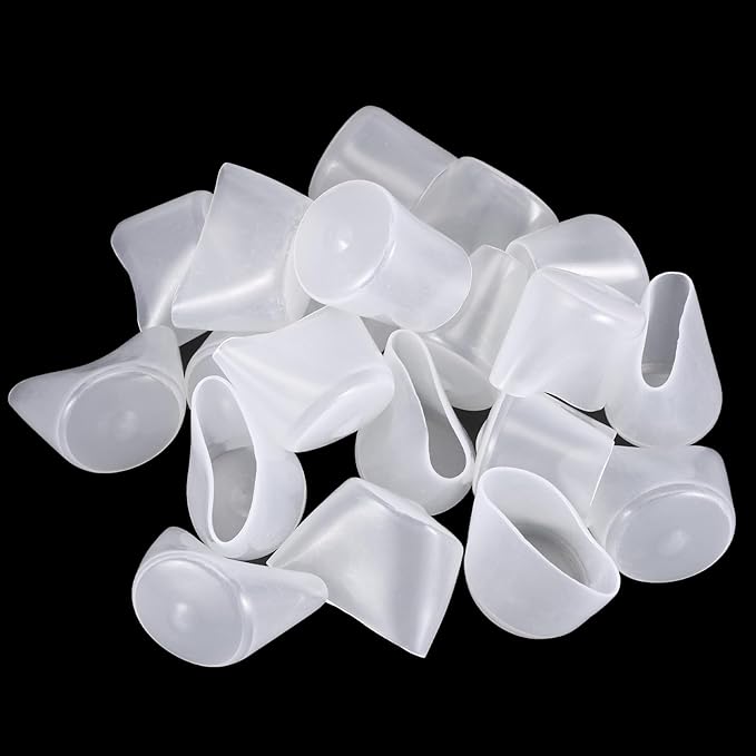 uxcell 20pcs Rubber End Caps 32mm ID Vinyl PVC Round Tube Bolt Cap Cover Screw Thread Protectors Clear