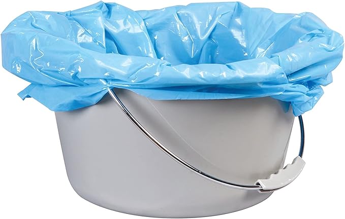 Carex Commode Liners, Toilet Seat Cover, Fits Most Commodes, Toilet Liners and Paper Cover with Absorbent Powder, Disposable and Hygienic, 7 Count (Pack of 6), Travel Essentials for Public Restrooms