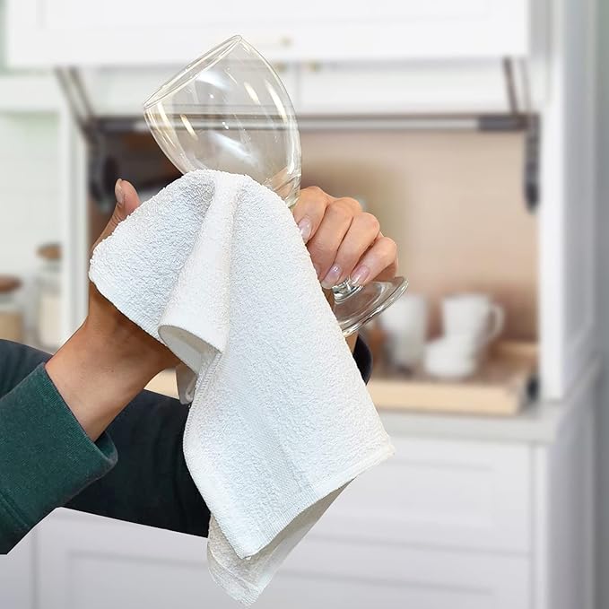 Avalon Towels Terry Bar Mop Towels (Value Pack of 36) Size 16"x19" – Absorbent and Durable, Multipurpose Cleaning Rags, Cotton Cleaning Cloths, Terry Cloth Rags, Reusable Shop Rag