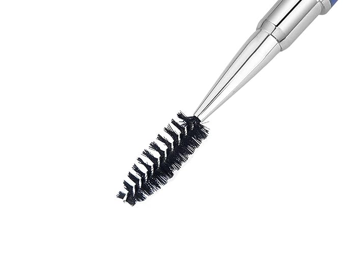 2PCS Mascara Brushes Eyebrow Eyelash Brushes Mascara Wands Spooly Applicators Eye Brushes Portable Cosmetic Brushes with Cap Spoolies Brushes for Eyelash Extensions and Eyebrows, White