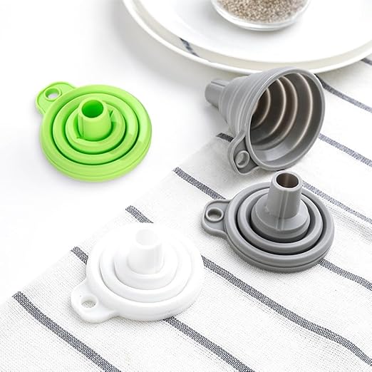 6 PC Kitchen Funnel Set, 2025 New Funnels for Kitchen Use Filling Bottles, Silicone Funnel Collapsible, Kitche Funnels Set of 3, Kitche Funne for Liquid Transfer Filling Bottles (Style C)