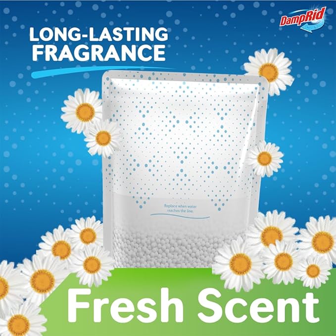 DampRid Fresh Scent Single-Use Pouch Moisture Absorber, 6-Pack