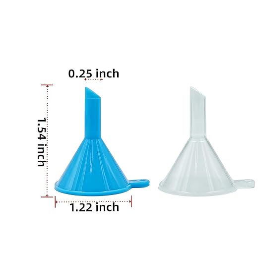 Tiny Small funnels for Filling Small Bottles Capsules Powder Mini Perfume Funnel (8 Pack)