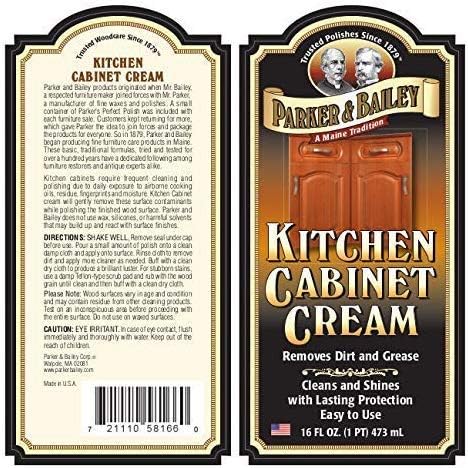 Parker and Bailey Kitchen Cabinet Cream-Wood Cleaner-Grease Remover 16 oz (2)