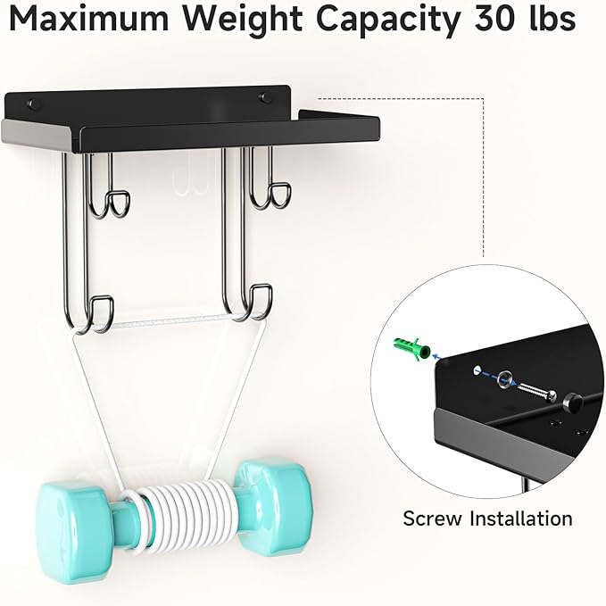 Ironing Board Holder Wall Mount, Ironing Board Hanger with Storage Shelf, Iron Board Holder for Wall, T&V Shaped Iron Board Hanger, Irons Storage for Laundry Room