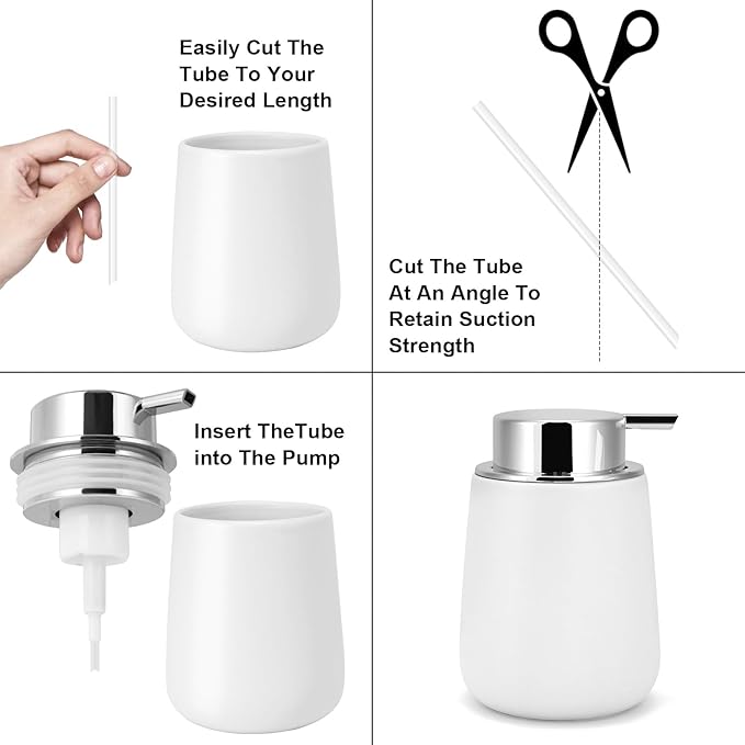 Foam Soap Dispenser Pump 2pcsHead Replacement Spare Plastic Pump Bathroom Countertop