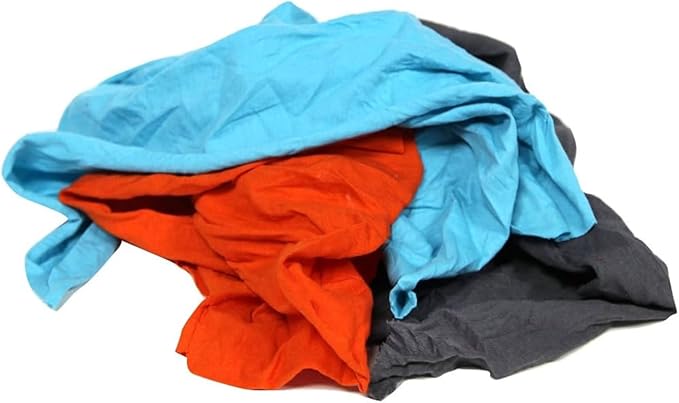Premium Color Knit Cleaning Rags (4 lb. Bag - Pack of 6) – Shop Rags Bulk for Workshops, Mechanics, Painters, and Home Use, Multipurpose Cotton T-Shirt Rags
