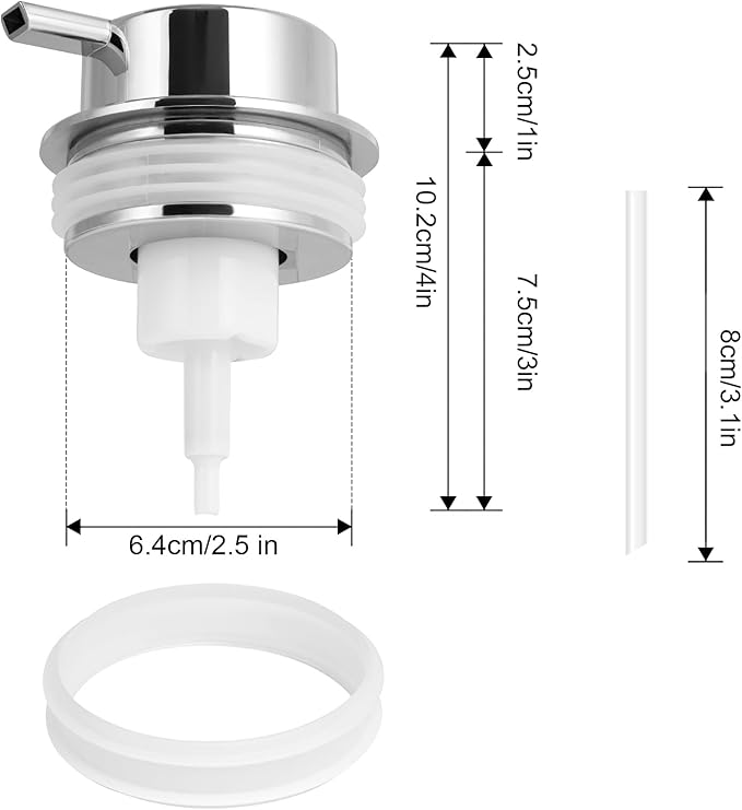 Foam Soap Dispenser Pump 2pcsHead Replacement Spare Plastic Pump Bathroom Countertop