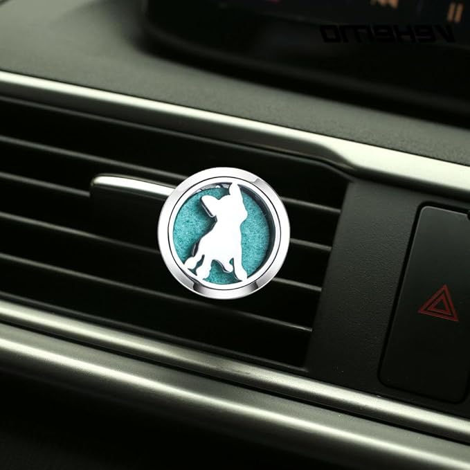Dog Car Diffuser Vent Clips Essential Oil Car Diffuser Aromatherapy Vent Clip Air Freshener Car Accessories for Women Mother's Birthday with 10 Refill Pads