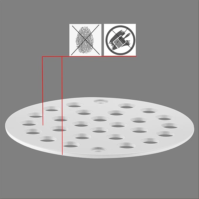 4-Inch Screw-in Shower Strainer Drain Cover Replacement Floor Strainer(White)