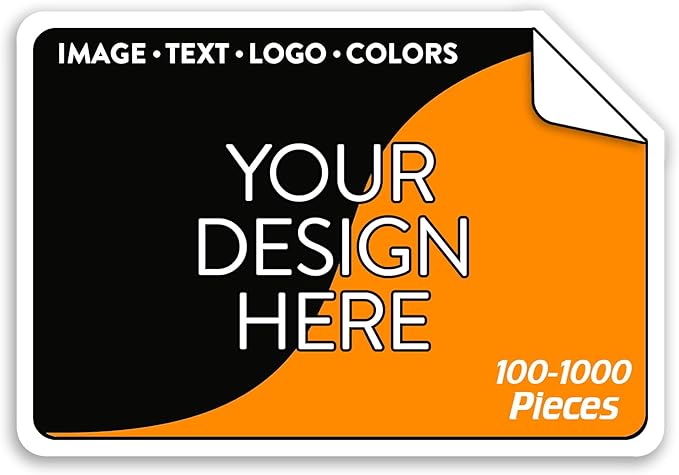 5-1000 Custom Vinyl Stickers - Upload Your own Image, Text, Design, Logo - Personalized Logo Labels for Handmade, Packaging, Bottle, Jars, Candle, Brand Stickers (White, 6x4)