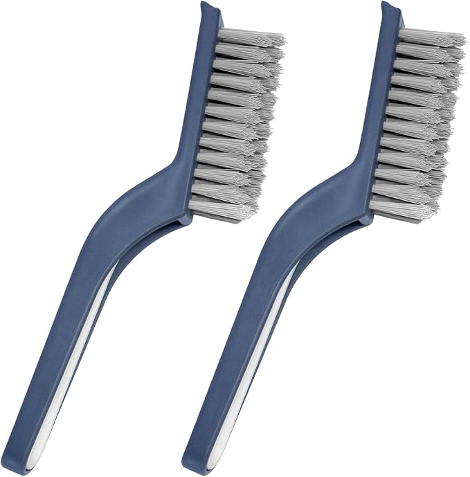 Bristle Brush - Hard Bristle Crevice Cleaning Brush Tools for Household Use, Kitchen, Bathroom, Window, Toilet, Corners, Multi Purpose Hard Bristle Brushes for Deep Cleaning Gap (2 pcs)