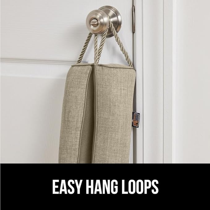 GORILLA GRIP Door Draft Stopper for Bottom of Doors, Weather Stripping Seal Blocks Hot Air, Noise, Bugs, Keeps Cold AC in, Sound Proofing Easy Install Gap Filler, Home Essentials, 38 Inch, Beige