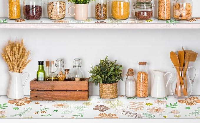 Bulk Shelf Liner 12in by 60 in Cupboard Liner Shelving Paper for Cabinets and Drawers Pantry Shelf Liners for Kitchen Cabinets Non-Adhesive