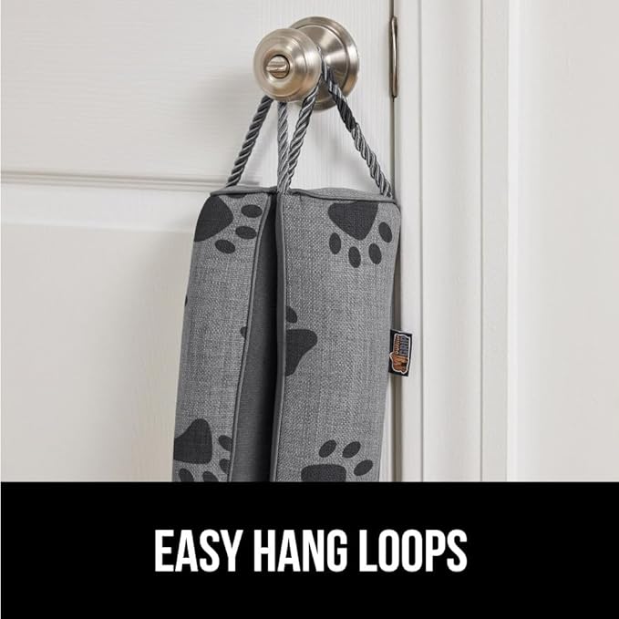 GORILLA GRIP Door Draft Stopper for Bottom of Doors, Weather Stripping Seal Blocks Hot Air, Noise, Bugs, Keeps Cold AC in, Sound Proofing Easy Install Gap Filler, Home Essentials, 32 Inch, Paws