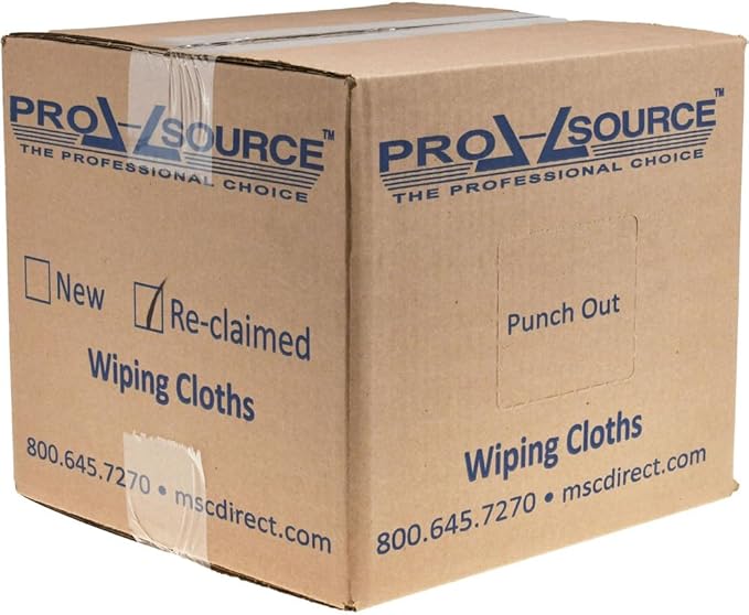 PRO SOURCE Reclaimed White Cotton T-Shirt Cloth Shop Rags, Sold by Weight (25 lb)