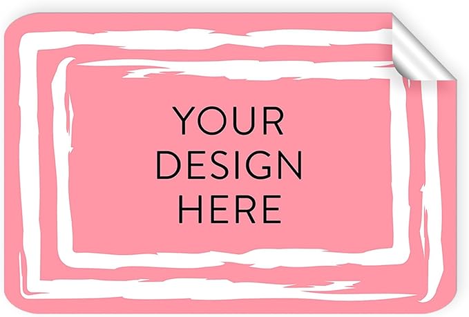 100 Custom Vinyl Stickers - Upload Your own Image, Text, Design, Logo - Personalized Logo Labels for Handmade, Packaging, Bottle, Jars, Candle, Brand Stickers (Pink, 3x2)