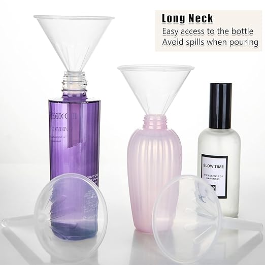 LANIAKEA 20PCS Plastic Funnel Set, 3" Plastic Funnel, Clear Funnels for Filling Bottles, Lab, Water Bottle,Capsule,Oils, Perfume, Liquid