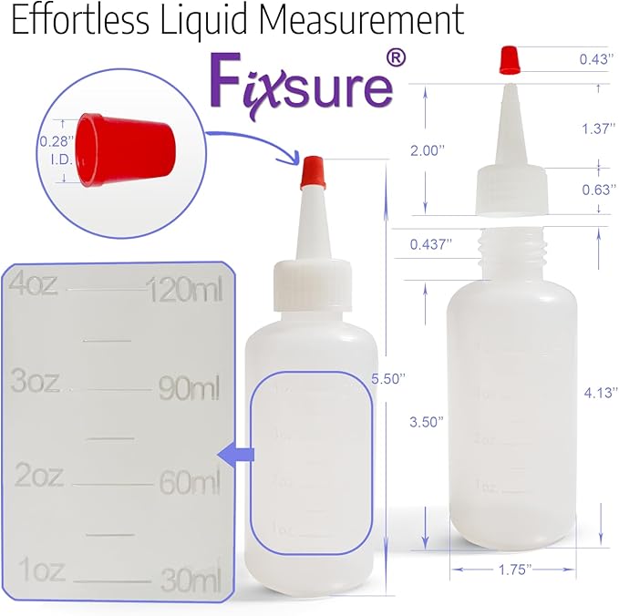 Plastic Squeeze Bottles with Red Tip Cap, 4 Oz Squirt Bottle For Ketchup, BBQ, Sauces, Syrup, Condiments, Oil, Pancake, Cookie Decorating, Dressings, Travel, Camping, Lab, Arts and Crafts (1)