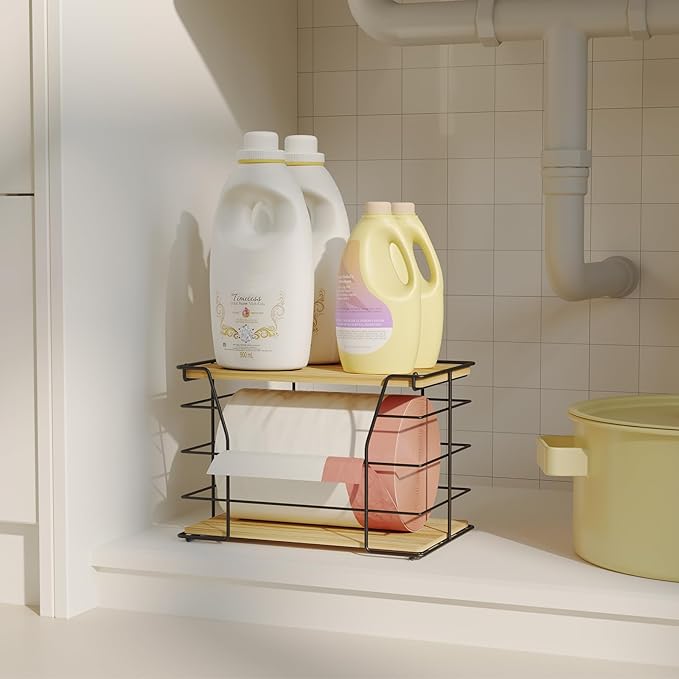 Large Trash Bag Holder, Wall Mount Grocery Bag Holder with Lid, Suitable for Garbage Bags 13 Gallons,Stackable Storage Laundry Kitchen Organizers for Countertop Organization, No Drill