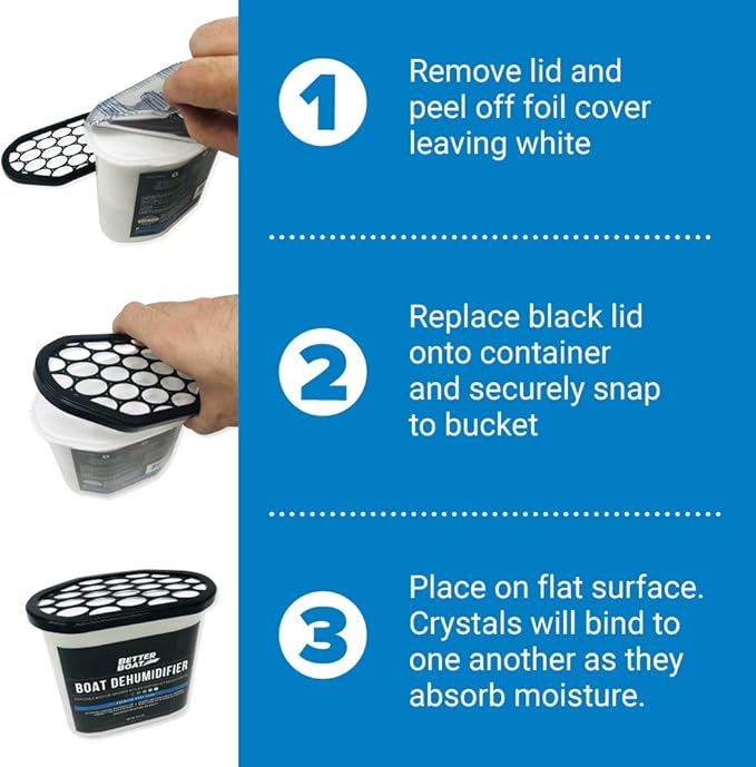Moisture Absorber and Boat Dehumidifier, Charcoal Odor Remover for Damp Smell and Humidity, Unscented and Fragrance-Free, 2 Pack, Ideal for Basement, Closet, Home, RV, or Boating, No Refill Needed
