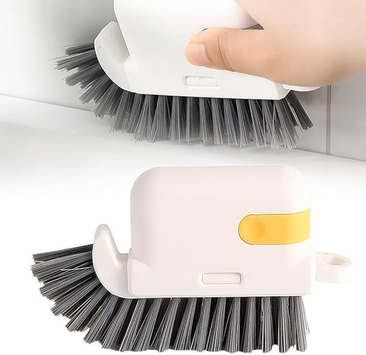 Window Cleaning Brush, 3-in-1 2025 New Magic Window Groove Cleaning Brush Set - Hand-Held Track Cleaner Tool for Sliding Doors, Window Sills, Tile Grout, Shutters, Deep Scrub Brush for Home (Yellow)