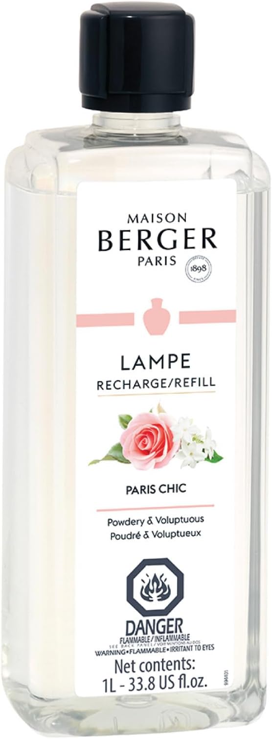 Paris Chic - Lampe Berger Fragrance Refill for Home Fragrance Oil Diffuser - 33.8 Fluid Ounces - 1 Liter