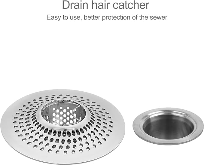 LEKEYE Shower Drain Hair Catcher | Bathtub Stopper/Strainer Stainless Steel Drain Protector