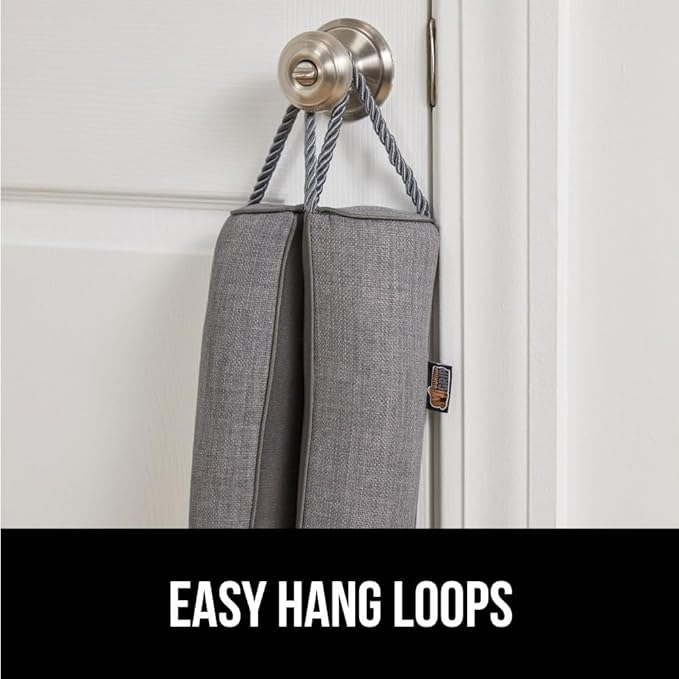 GORILLA GRIP Door Draft Stopper for Bottom of Doors, Weather Stripping Seal Blocks Hot Air, Noise, Bugs, Keeps Cold AC in, Sound Proofing Easy Install Gap Filler, Home Essentials, 34 Inch, Slate Gray