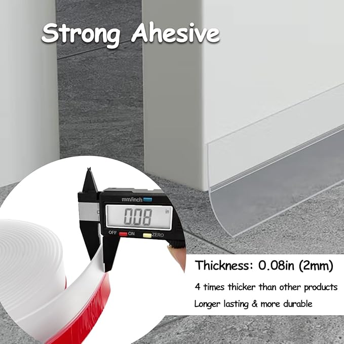 Silicone Weather Stripping, Door Draft Stopper Window Seal Strip for Gaps of Door & Windows, Garage Door Under Bottom, Sealing Tape Shower Doors Sweep (Brown, 2 inch x 20 Ft.)