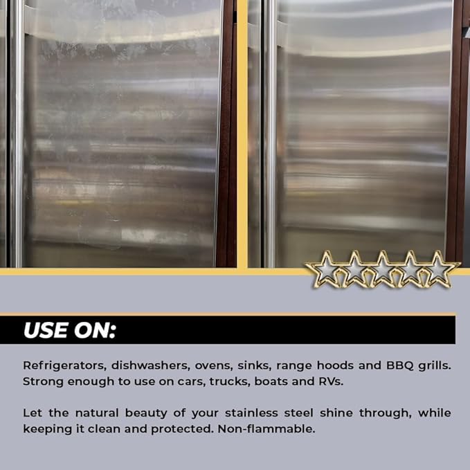 FLITZ Stainless Steel & Chrome Clean - 8oz Bottle, USA-Made Stainless Steel Cleaner Spray for Appliances - Grill, Fridge, Sink Stain Remover - Also Works on Aluminum Surfaces (1 Pack)