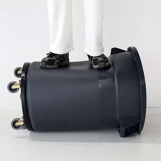 32 Gallon Outdoor Trash Can, Outdoor Trash Can with Lid and Removable Wheels, Rolling Garbage Can, Commercial Garbage Can Suitable for Restaurants, Backyards, and Garages. (1-Pack, 32 Gallon)
