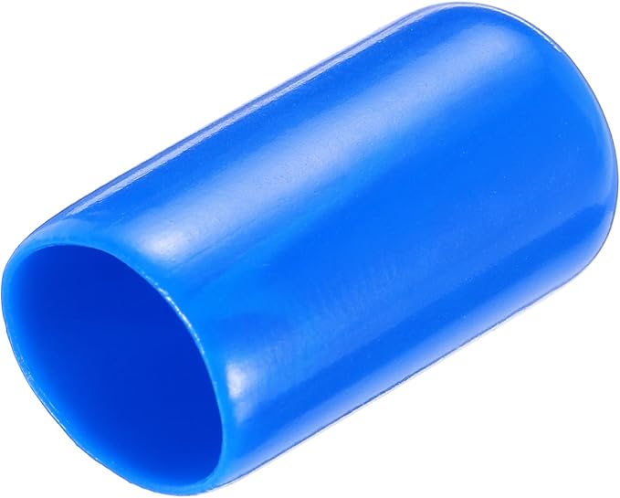 uxcell 20pcs Rubber End Caps 10mm(3/8") ID Vinyl PVC Round Tube Bolt Cap Cover Screw Thread Protectors,Blue