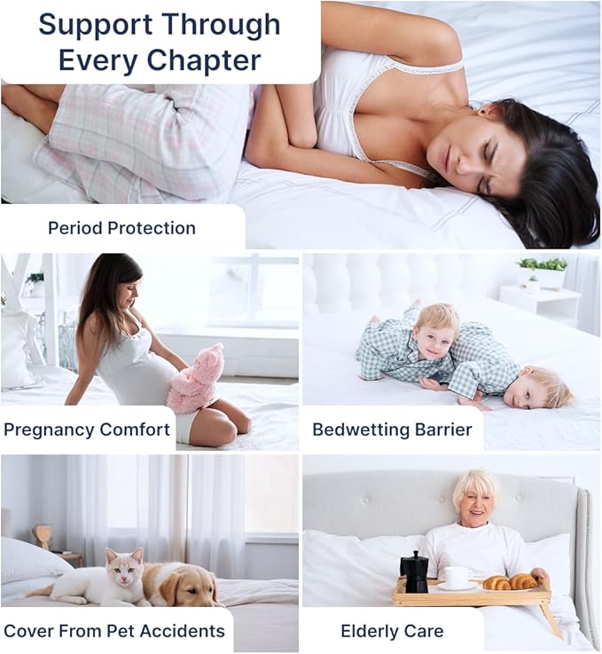 PAULATO BY GA.I.CO King Waterproof Mattress Protector – Mattress Cover for King Size Bed – Breathable Noiseless Hypoallergenic Machine Washable – Premium Quality Cover with Elasticised Edges