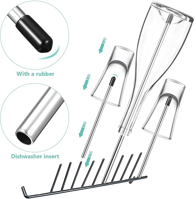 Bottles Bottles Bottles Bottle Holders Dishwasher 8pcs Dish Drying Rack Stainless Steel Insert Sticks Compatible for Soda Bottles Utensil Holder Utensil Holder Utensil Holder