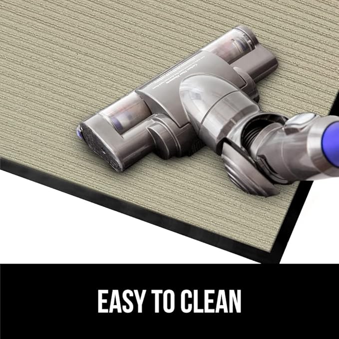 GORILLA GRIP Traffic Guard Door Mat, 60x36, Heavy Duty Welcome Mats, Commercial Office Space Doormat, Waterproof, Fade Resistant, Strong Rubber Backing, Low Profile, Shoe and Boot Scraper, Beige