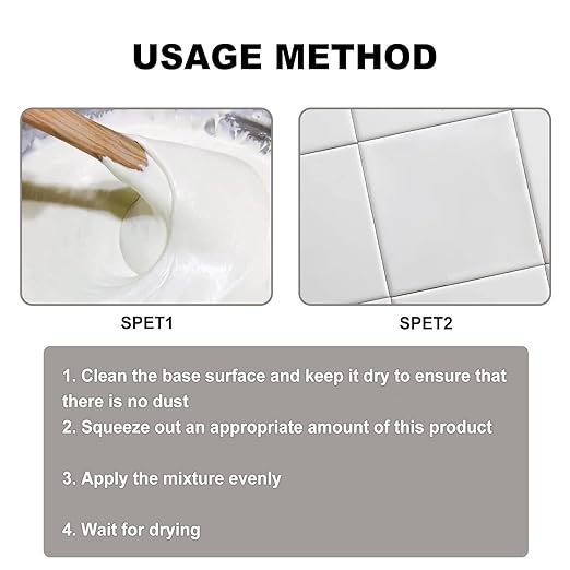 Tile and Ceramic Glaze Repair Paste,Ceramic Tile Crack Repair,Porcelain Sink Repair Kit,Tilegrout Repair,for Bathtub Tilefloors,Sinks, and Toilets (2PC)