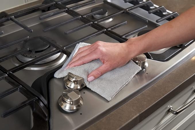 Rubbermaid All Purpose Microfiber Cleaning Cloth Towels, 12"x12", Non-Scratch, Reusable/Washable for Cleaning/Wiping/Polishing for Home/Kitchen/Car (Pack of 300)