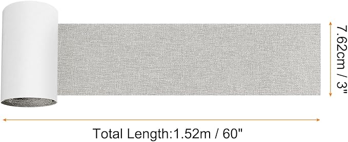 Repair Patches Repair Tape Self-Adhesive DIY Repair Patch Linen Gear Patch for Sofa, Furniture, Chair, Clothing,Tents,3x60 Inch,Slight Grey