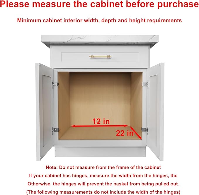 Pull Out Cabinet Organizer,Heavy-Duty Slide Out Shelf, Wood And Wire Basket, Pull Out Drawer for for Kitchen Under Sink Space, Pantry, Bathroom (11 * 21 WM)
