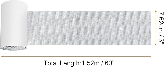Repair Patches Repair Tape Self-Adhesive DIY Repair Patch Linen Gear Patch for Sofa, Furniture, Chair, Clothing,Tents,3x60 Inch,Light Grey