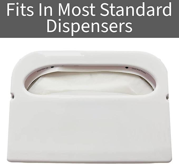 1000 Paper Toilet Seat Covers - Thick Flushable Half-Fold Paper Disposable Toilet Seat Dispensers Cover Liners for Travel & Public Restroom Toilet Bowls (1000)