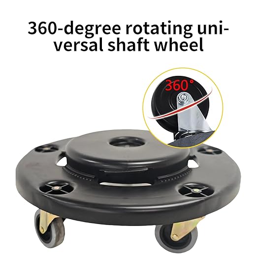 32 Gallon Outdoor Trash Can, Outdoor Trash Can with Lid and Removable Wheels, Rolling Garbage Can, Commercial Garbage Can Suitable for Restaurants, Backyards, and Garages. (1-Pack, 32 Gallon)