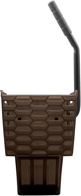 Carlisle FoodService Products Omnifit Mop Bucket with Side Press Wringer and Soiled Water Insert for Floor Cleaning, Kitchens, Restaurants, And Janitorial Use, Polypropylene (Pp), 35 Quarts, Brown