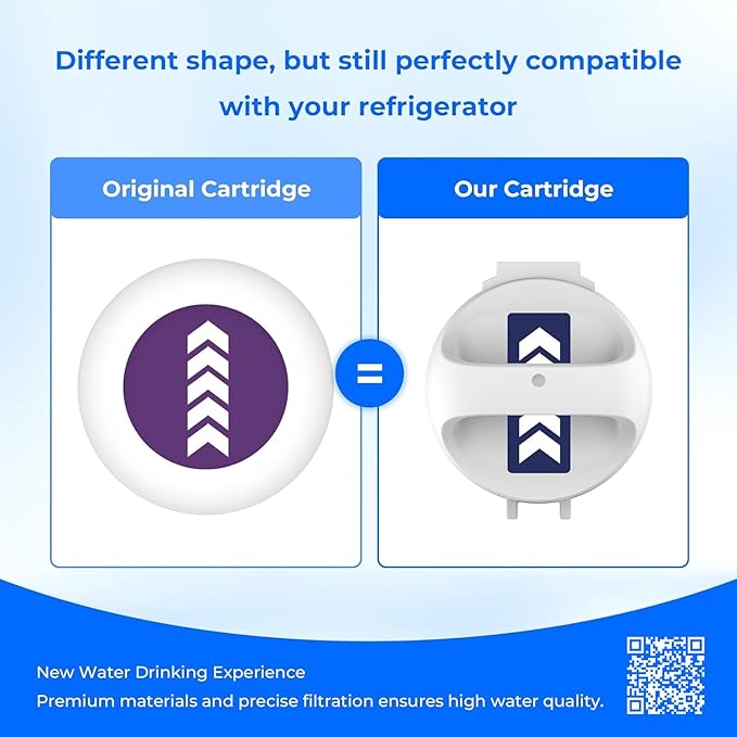 Waterdrop 𝐄𝐃𝐑𝟏𝐑𝐗𝐃𝟏 Replacement for Everydrop® 𝐅𝐢𝐥𝐭𝐞𝐫 𝟏,W10295370A, EDR1RXD1B, P8RFWB2L, P4RFWB, Kenmore® 46-9081, 46-9930, WD-F38 Refrigerator Water Filter, 2 Filters
