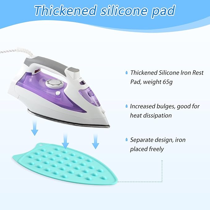 Checkered Green and White Png Ironing Mat Thickened Ironing Blanket Travel Portable Double-Side Using Ironing Pad Travel Isolate Heat Pad Cover for Washer Dryer Table Top Countertop 27.6x47.2in